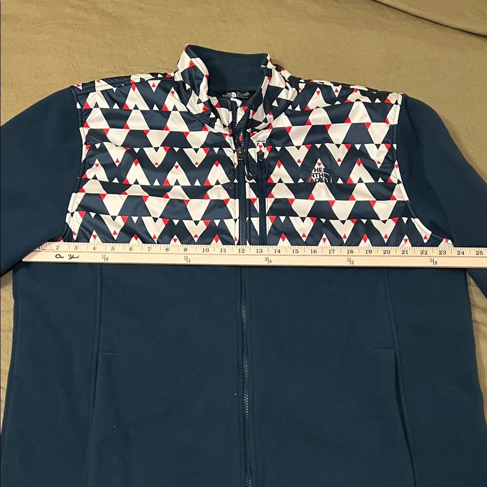 The North Face Navy and White Fleece Jacket